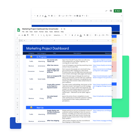Marketing Project Dashboard