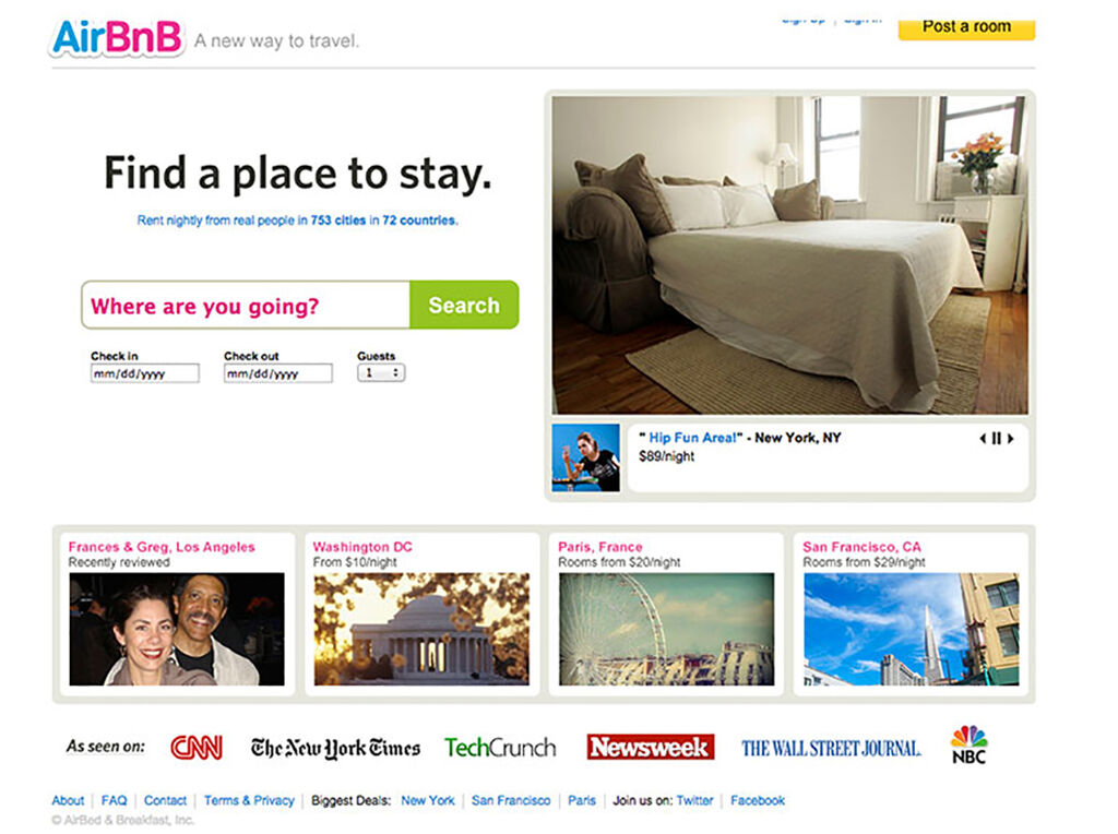 Rebranding AirBnB - Outdated Website